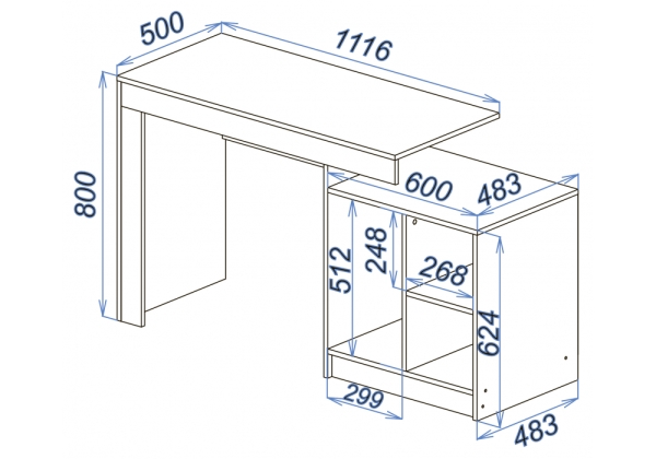 Компьютерный стол Модена белый, графит Компьютерный стол Модена белый, графит