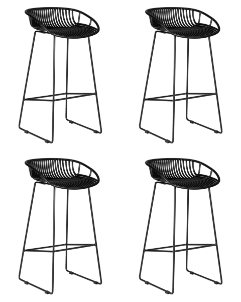Набор 4 шт Стул барный FRANK, черный