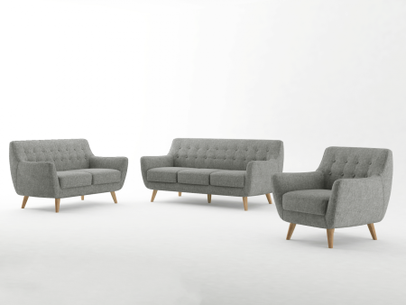 Диван Picasso трехместный серый