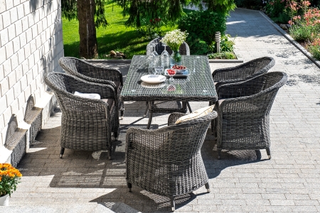 "Равенна" плетеное кресло из искусственного ротанга, цвет графит