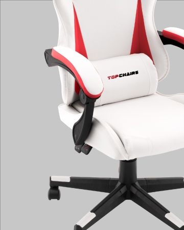 Кресло спортивное Phantom TopChairs бело-красный