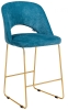 Кресло бар Lars Блю/Линк золото