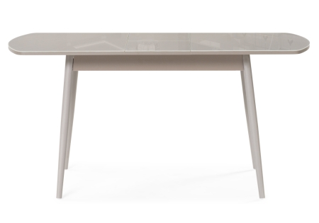 Стеклянный стол Бейкер 120(152)х70х75 латте, капучино