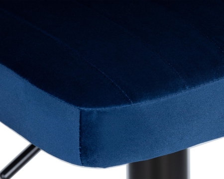 Набор 2 шт Стул барный CHARLY BLACK, синий велюр (MJ9-117)