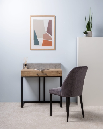 Стол туалетный Loft дуб натуральный, бетон