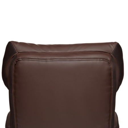 Кресло CHIEF экокожа и ткань, коричневый стеганный