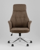 Кресло офисное TopChairs Neoma коричневый экокожа ткань