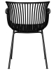 Стул ROSS черный, пластик и металл, твердое сиденье, с подлокотниками