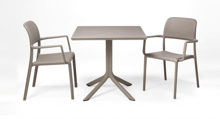 Стол пластиковый обеденный Clip 80 бежевый