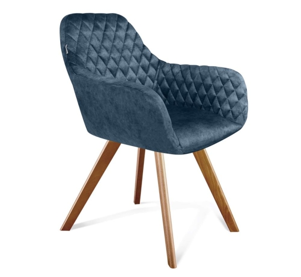 Стул SHT-ST38/S39 синий пепел, светлый орех