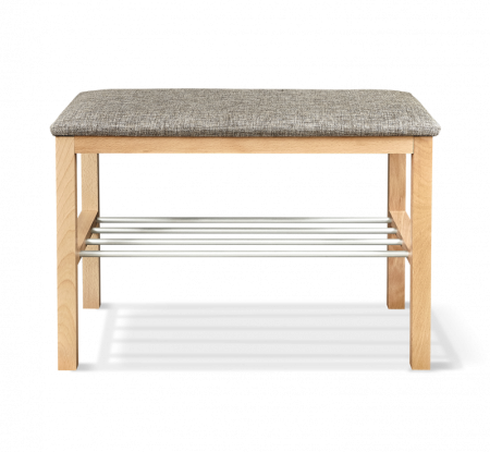 Банкетка Альберо SHT-B2 прозрачный лак, кедровый, алюминий металл