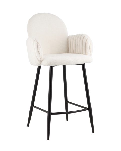 Стул полубарный Wave Stripes букле белый Стул полубарный Wave Stripes букле белый