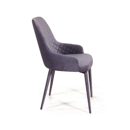 Стул Douglas ромб, бархат серый