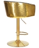 Стул барный DARCY золотой SHINY, черный велюр с золотыми пайетками