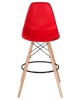 Стул барный DSW BAR ножки светлый бук сиденья красный R-02