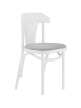 Стул Астра с мягким сиденьем белая эмаль, ткань RS15