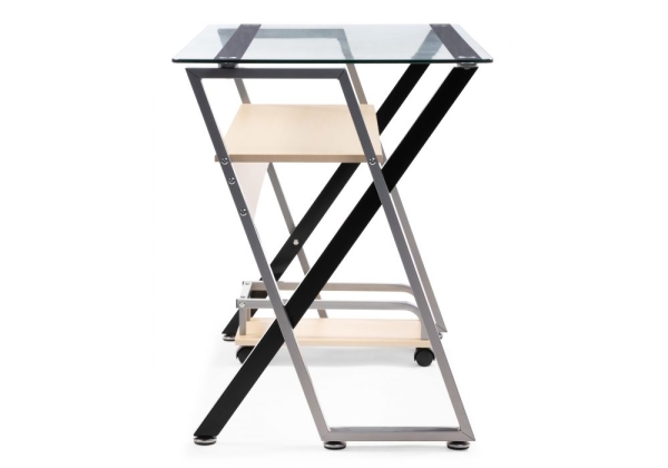 Стол Gunar серебристо-серый, прозрачный Стол Gunar серебристо-серый, прозрачный