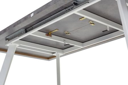 Стол BRICK M 140 бетон Портленд, белый