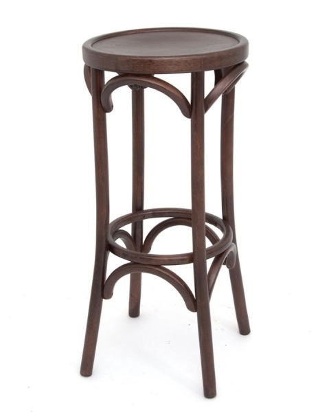 Барный деревянный табурет Венский 750 темный тон с твердым сиденьем