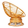 Кресло-качалка "PAPASAN" w 23 и 01 B с подушкой, мед, ткань оранжевый, С 23 фото в интернет-магазине Stoolmarket