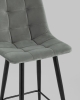 Стул полубарный Джанго велюр серый высота сиденья 60 см