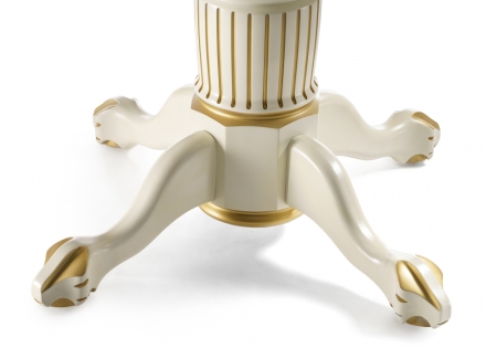 Стол деревянный Альфред крем, золотая патина