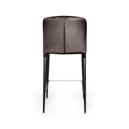 Стул полубарный Albert бархат антрацит, опора конус