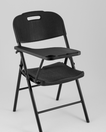 Стул складной банкетный со столиком черный
