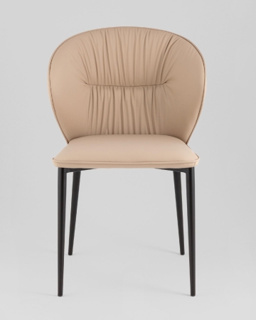 Стул обеденный Deia кремовая экокожа черные ножки