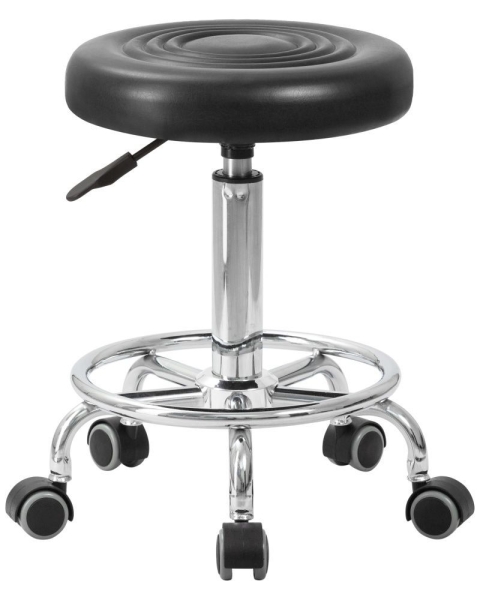 Табурет мастера BILLY черный, хромированный Табурет мастера BILLY черный, хромированный