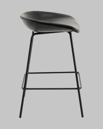 Стул полубарный Фуриоса экокожа черный