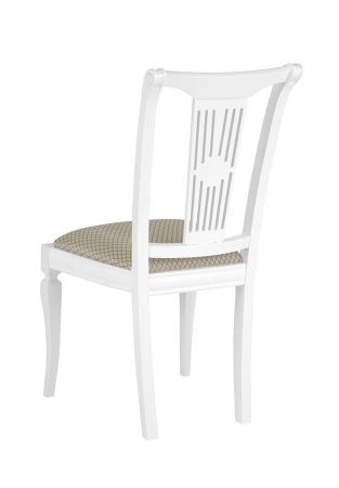 Стул "Милорд №4" белый, ткань Luiza Com