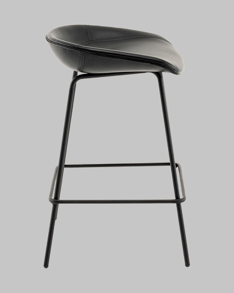 Стул полубарный Фуриоса экокожа черный Стул полубарный Фуриоса экокожа черный