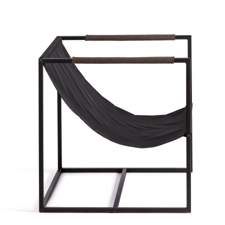 Кресло Charli коричневый, ткань и металл, мягкое сиденье, с подлокотниками