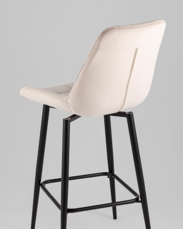 Стул барный Флекс с поворотным механизмом велюр бежевый