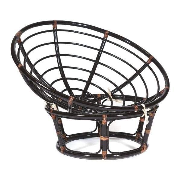 Кресло "PAPASAN" без подушки, античный черно-коричневый