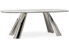 Керамический стол Танго 200х200х90 белый мрамор carla larkin, хром