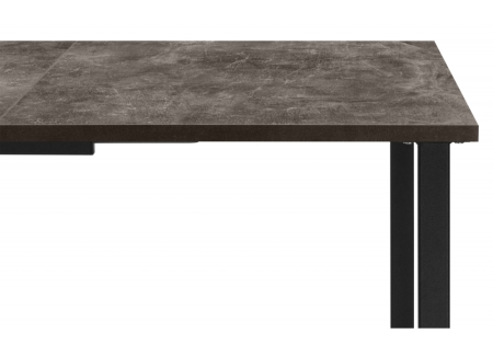 Стол деревянный Лиман 117 (157) x 77 бетон темный, черный матовый Стол деревянный Лиман 117 (157) x 77 бетон темный, черный матовый