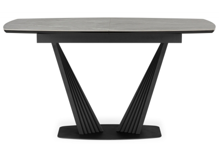 Керамический стол Вейл 140(180)х80 larka grey, черный