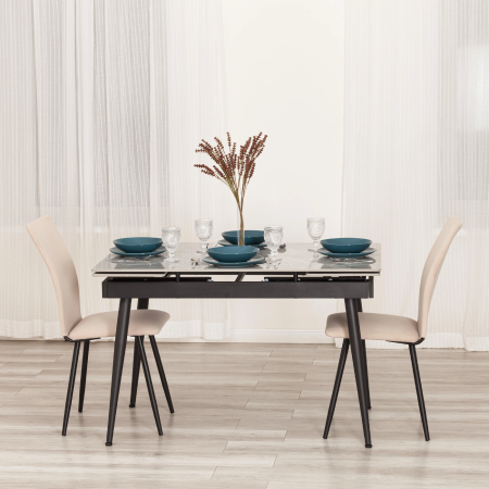 Стул обеденный La Rousse бежевый велюр Стул обеденный La Rousse бежевый велюр