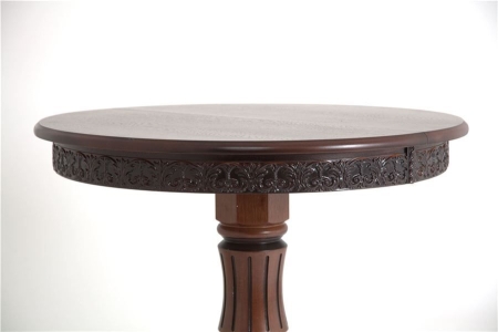 Стол круглый раскладной Милорд орех с черной патиной