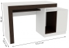 Компьютерный стол Модена белый, венге