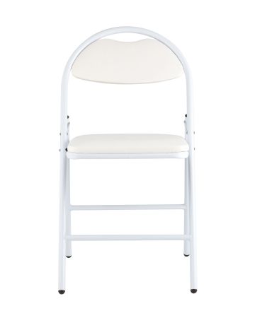 Стул складной Hagen экокожа белый каркас белый