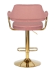 Стул барный CHARLY золотой, розовый велюр MJ9-32