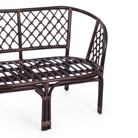 Комплект для отдыха "BAHAMA" (диван + 2 кресла + стол со стеклом) с подушками, грецкий орех