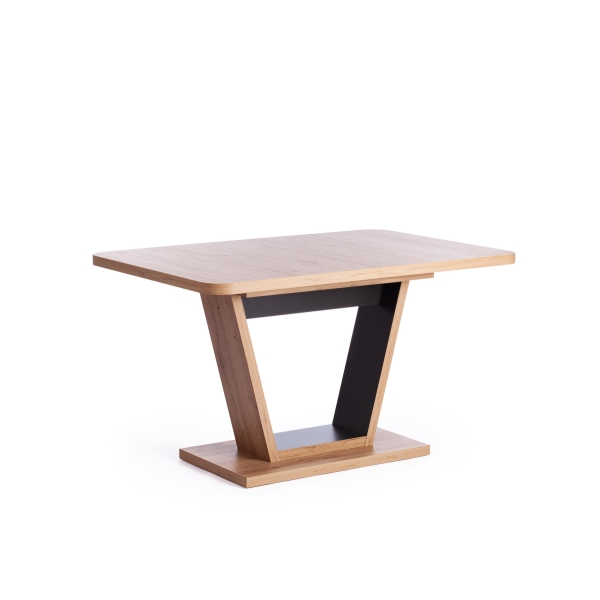 Стол обеденный VOX раздвижной, ЛДСП, дуб артисан, графит