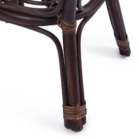 Комплект для отдыха "BAHAMA" (диван + 2 кресла + стол со стеклом) с подушками, грецкий орех