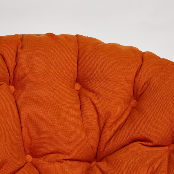 Кресло "PAPASAN" 23/01 W, с подушкой, коньяк, ткань оранжевая С 23