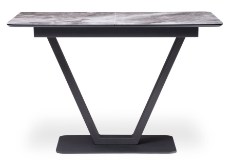 Стеклянный стол Бугун мрамор серый, черный