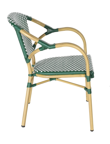 "Кабри" плетеный стул из искусственного ротанга, цвет зеленый "Кабри" плетеный стул из искусственного ротанга, цвет зеленый